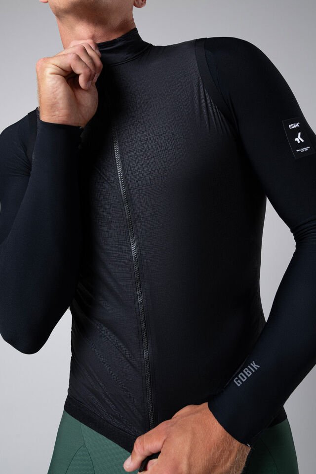 GOBIK VECTOR 2.0 ERKEK RÜZGAR GEÇİRMEZ YELEK – CROW SİYAH