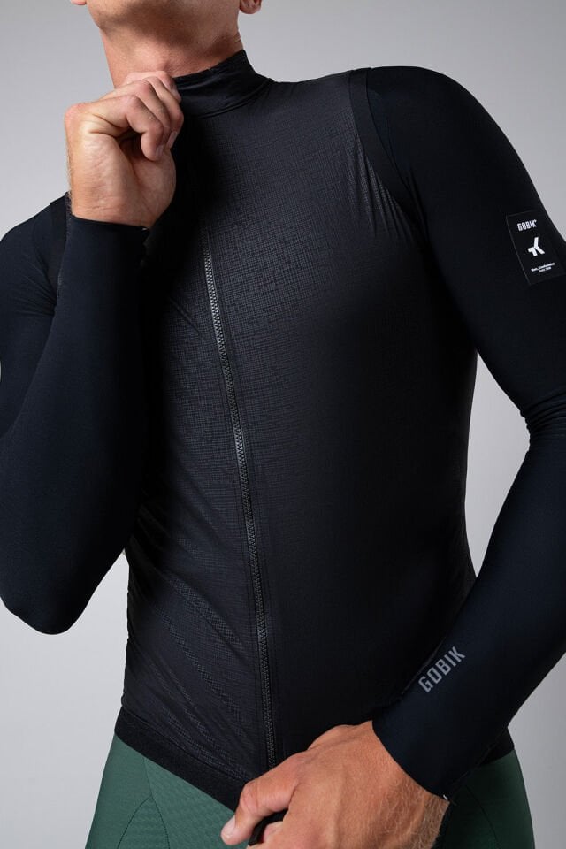 GOBIK VECTOR 2.0 ERKEK RÜZGAR GEÇİRMEZ YELEK – CROW SİYAH